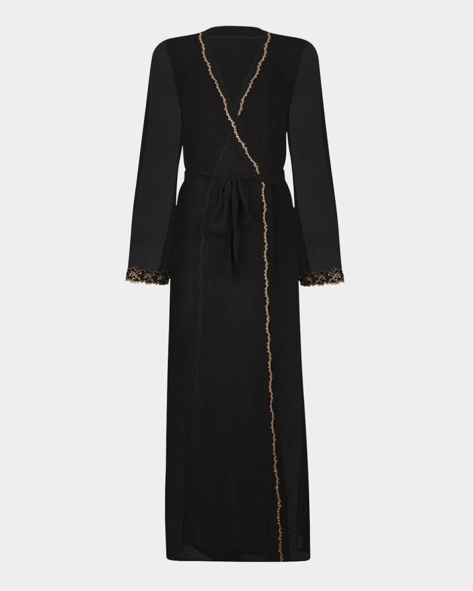 Eblouissante Icone Embroidered Chiffon Rob